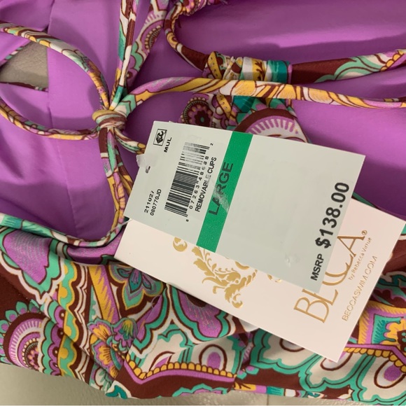 NWT BECCA BY REBECCA VIRTUE
Candice Convertible Halter One Piece Swimsuit - Picture 11 of 11